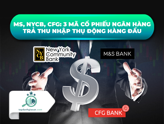 MS, NYCB, CFG: 3 mã cổ phiếu ngân hàng trả thu nhập thụ động hàng đầu